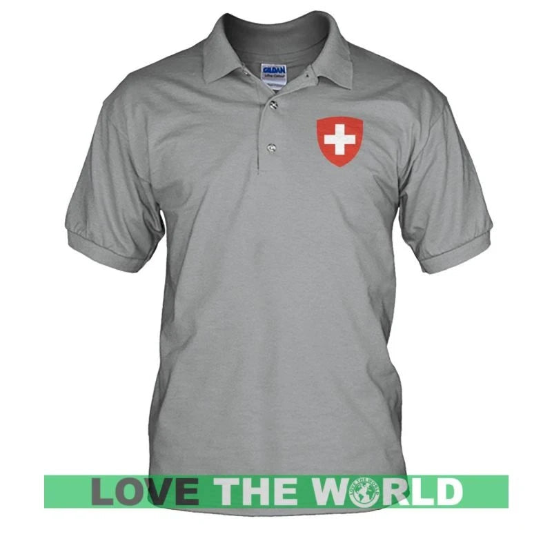 Switzerland Coat Of Arms Men Polo T shirt RLT13