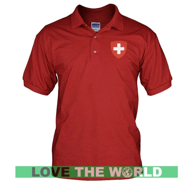 Switzerland Coat Of Arms Men Polo T shirt RLT13