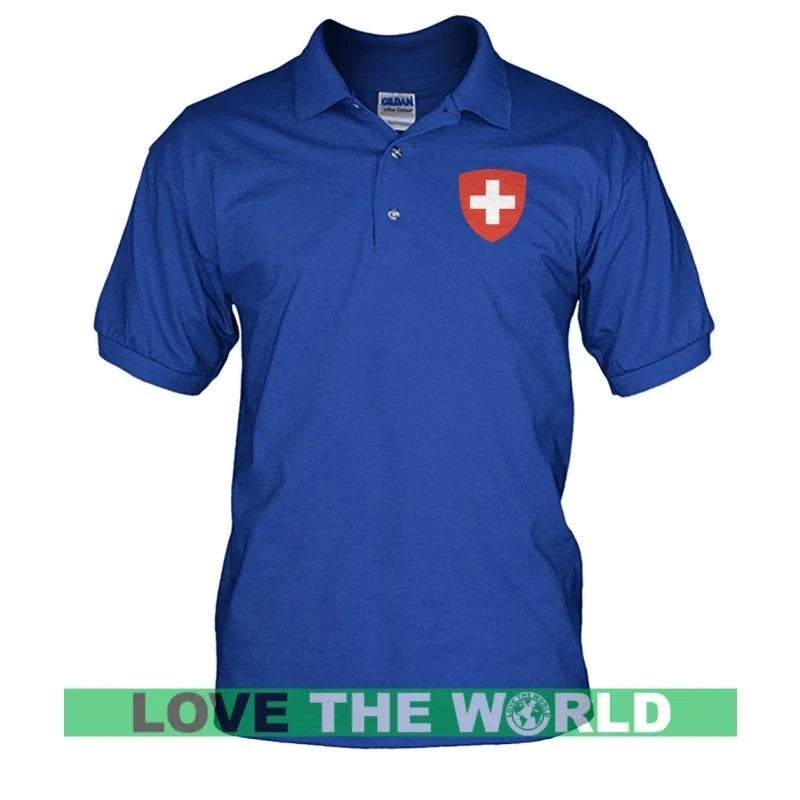 Switzerland Coat Of Arms Men Polo T shirt RLT13