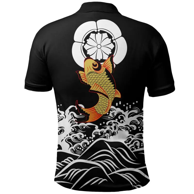 The Golden Koi Fish Polo Shirt RLT8