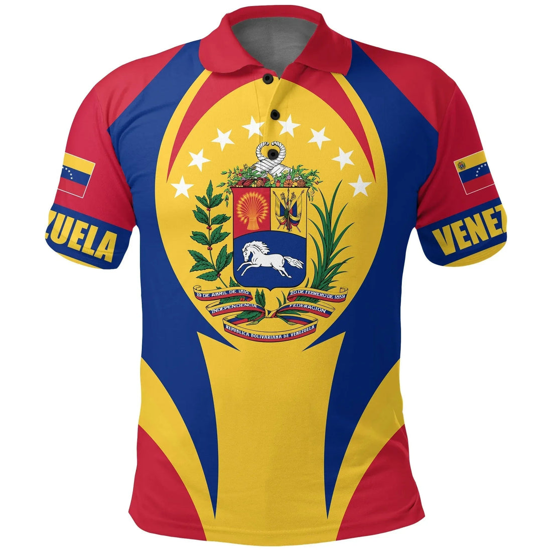 Venezuela Polo Shirt Action Flag RLT7