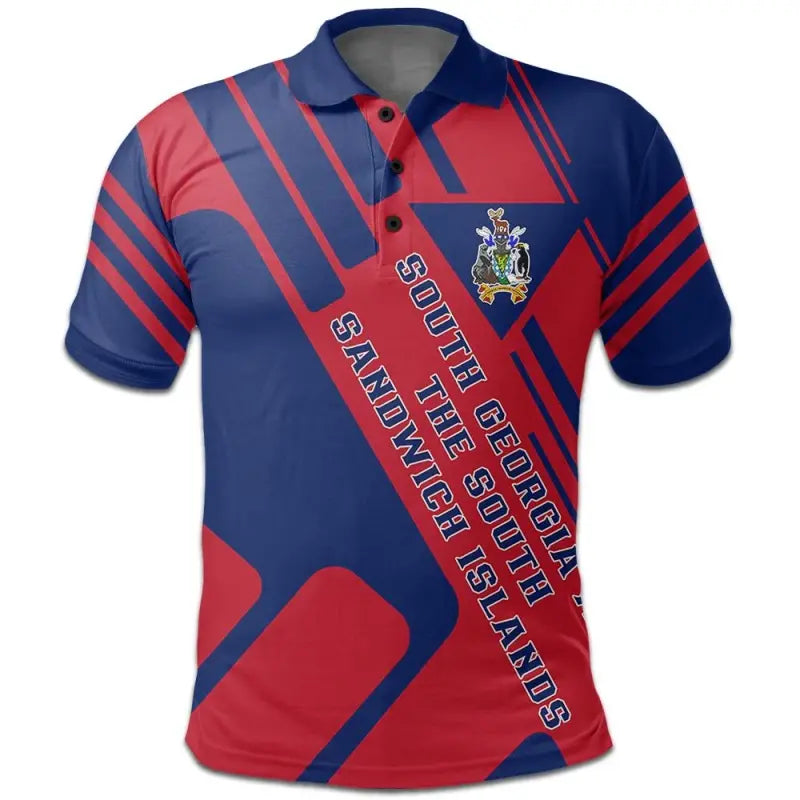 South Georgia and the South Sandwich Islands Polo Shirt Coat Of Arms Rockie RLT12