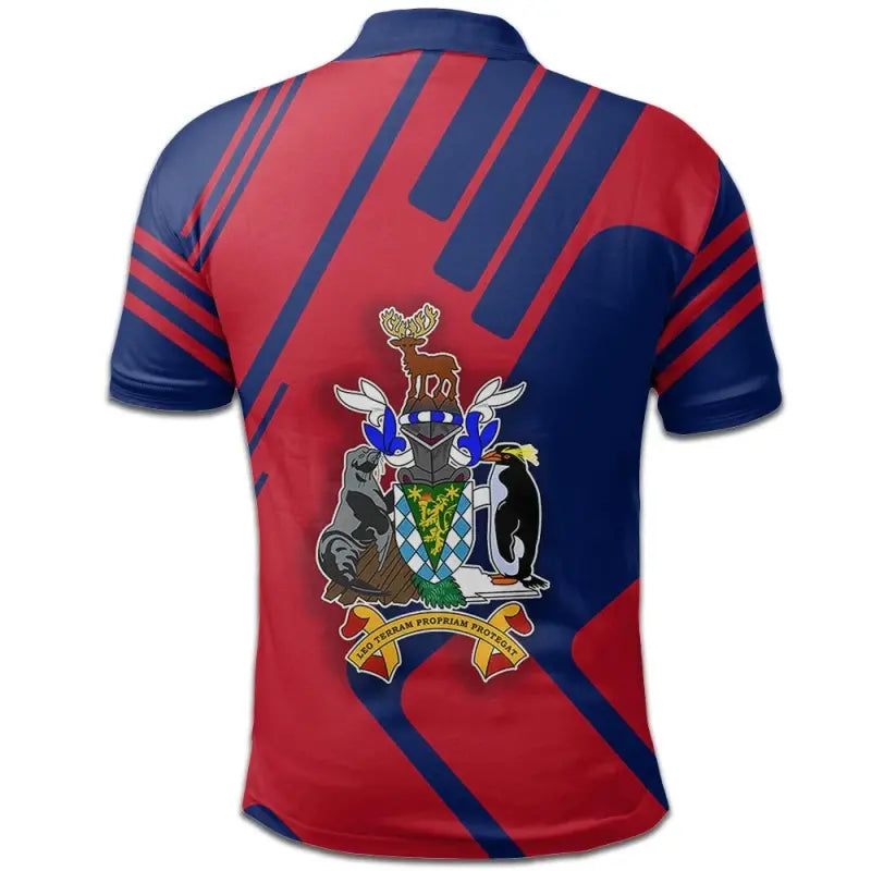 South Georgia and the South Sandwich Islands Polo Shirt Coat Of Arms Rockie RLT12