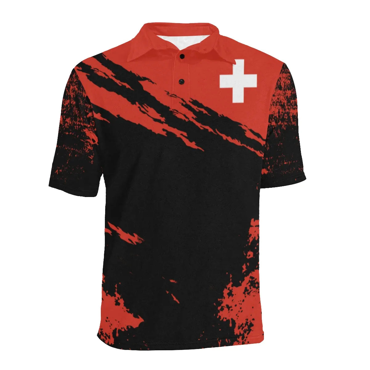 Switzerland Polo Shirt Mens All Over Print Polo Shirt RLT13