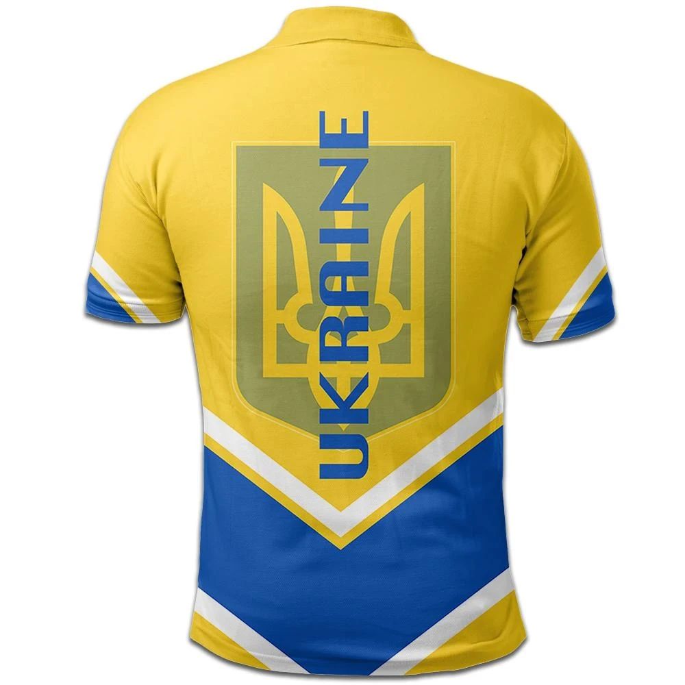 Ukraine Coat Of Arms Polo Lucian Style RLT7
