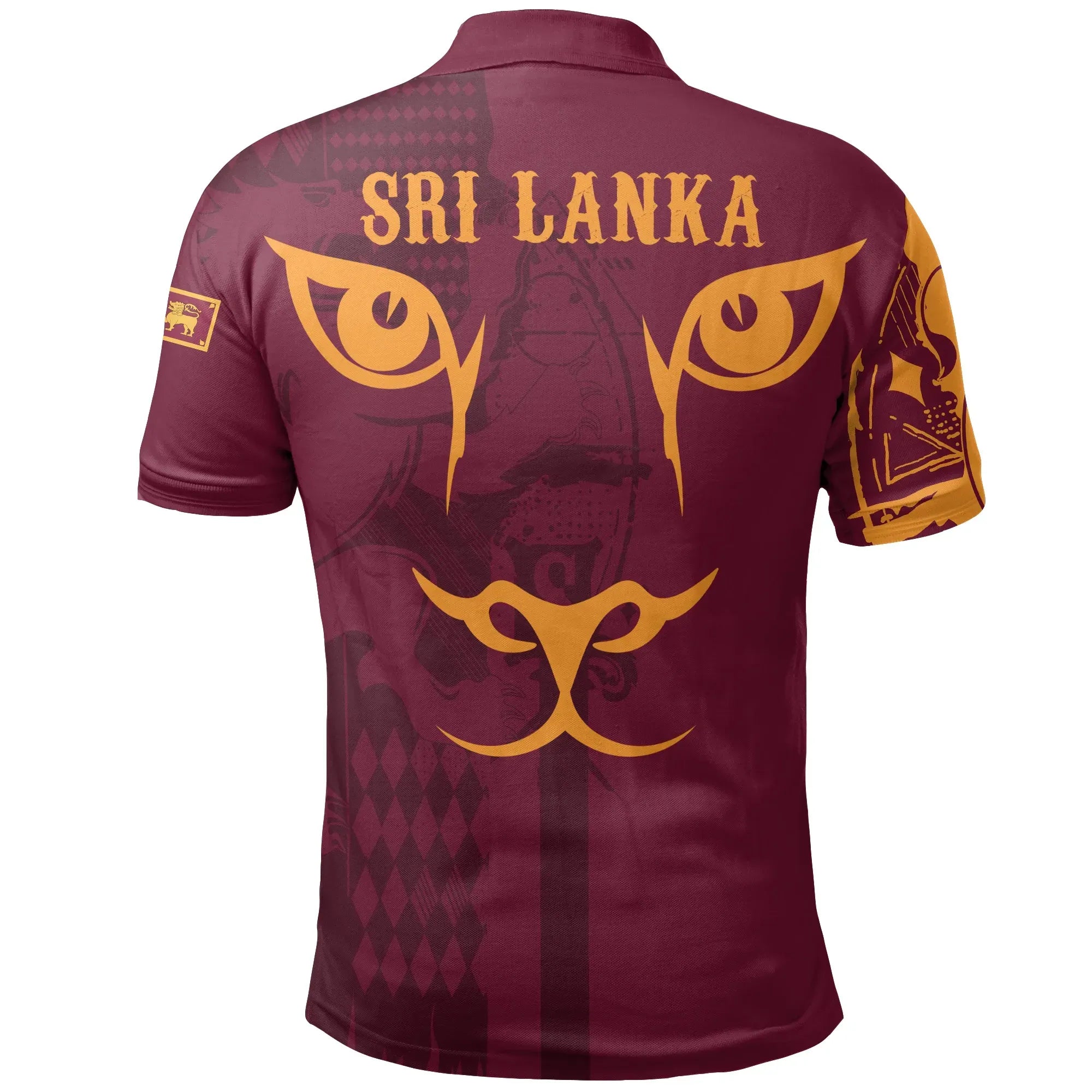 Sri Lanka King Of Lion Polo Shirt Red RLT7