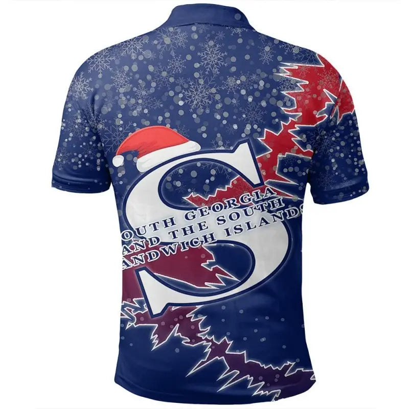 South Georgia and the South Sandwich Islands Polo Shirt Christmas Coat Of Arms X Style RLT12