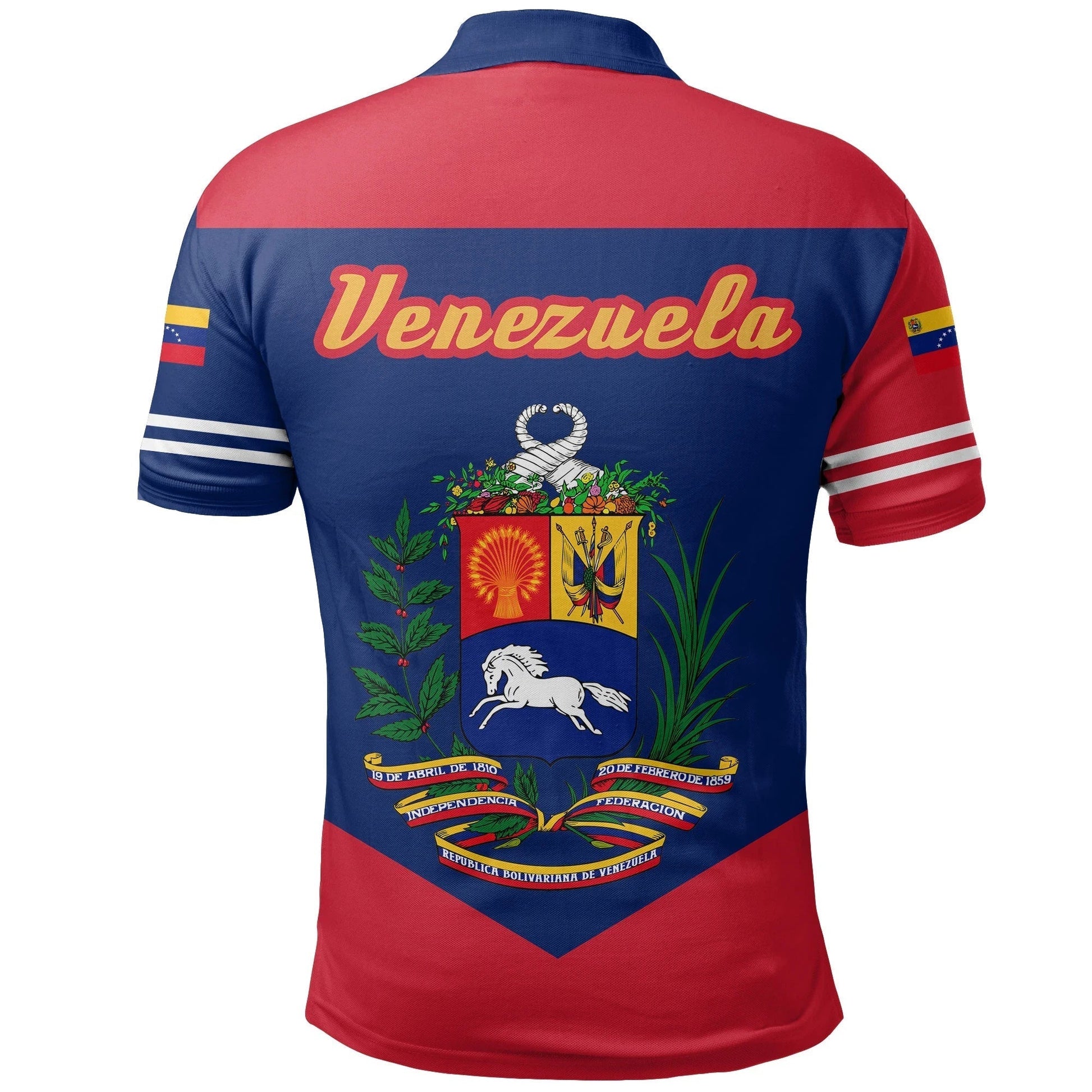 Venezuela Polo Shirt Ball Style Blue RLT7