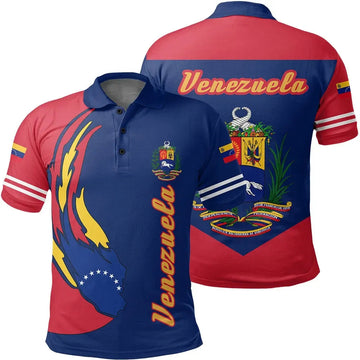 Venezuela Polo Shirt Ball Style Blue RLT7