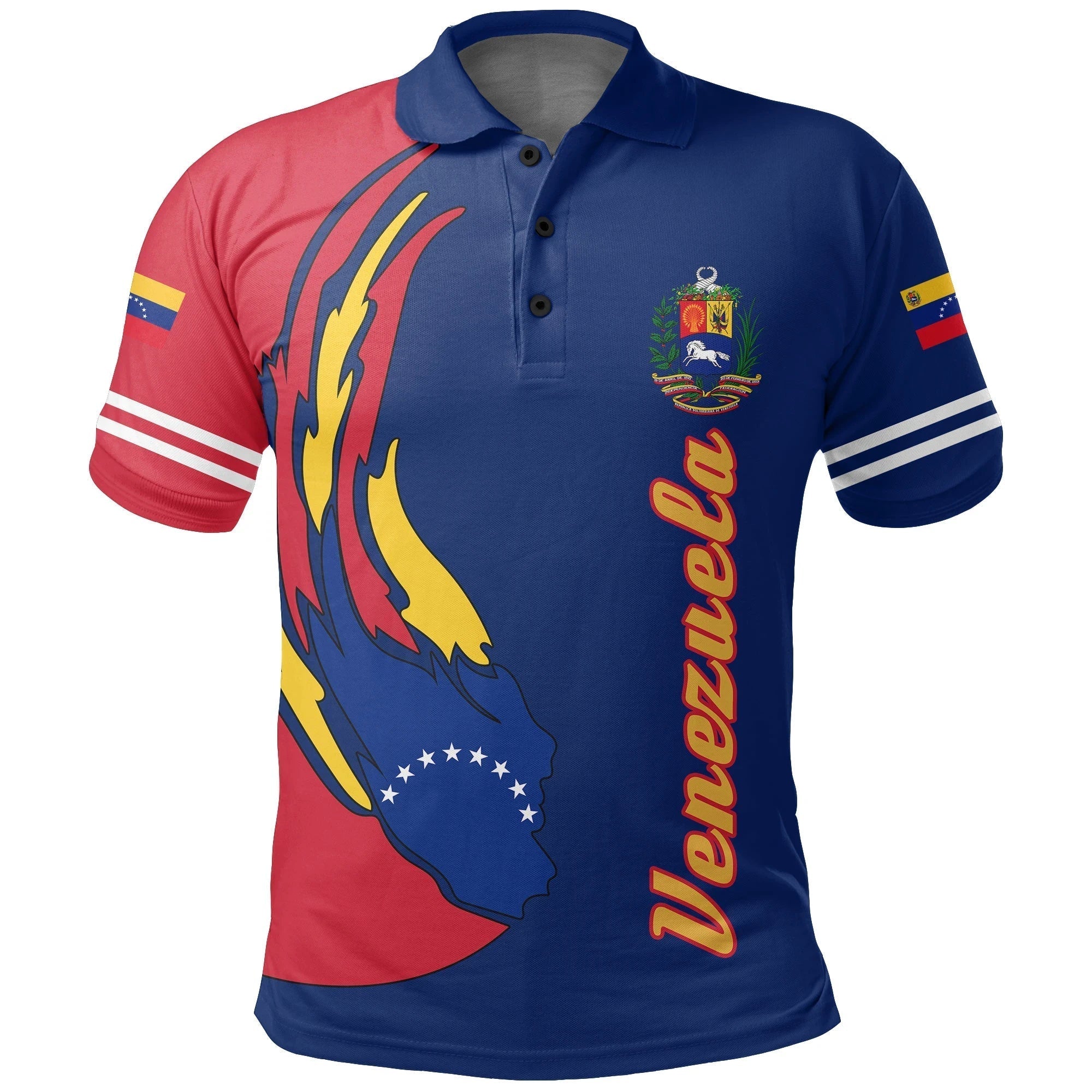 Venezuela Polo Shirt Ball Style Blue RLT7