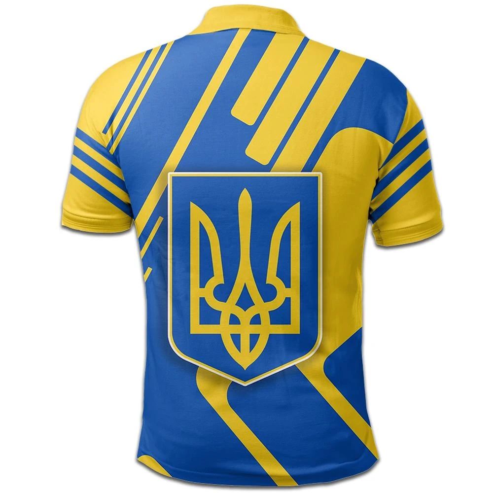 Ukraine Polo Shirt Coat Of Arms Rockie RLT7