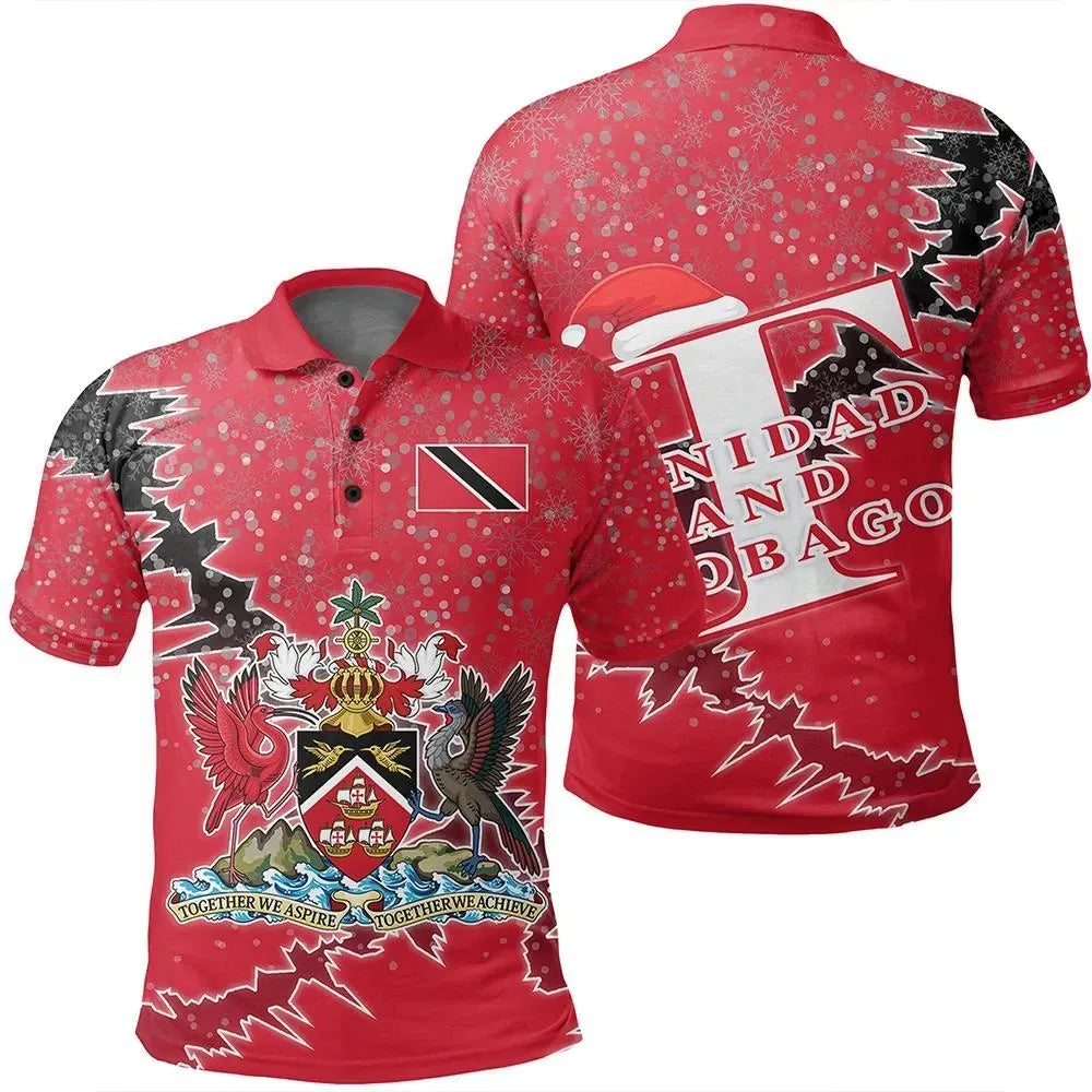 Trinidad and Tobago Polo Shirt Christmas Coat Of Arms X Style8 RLT6