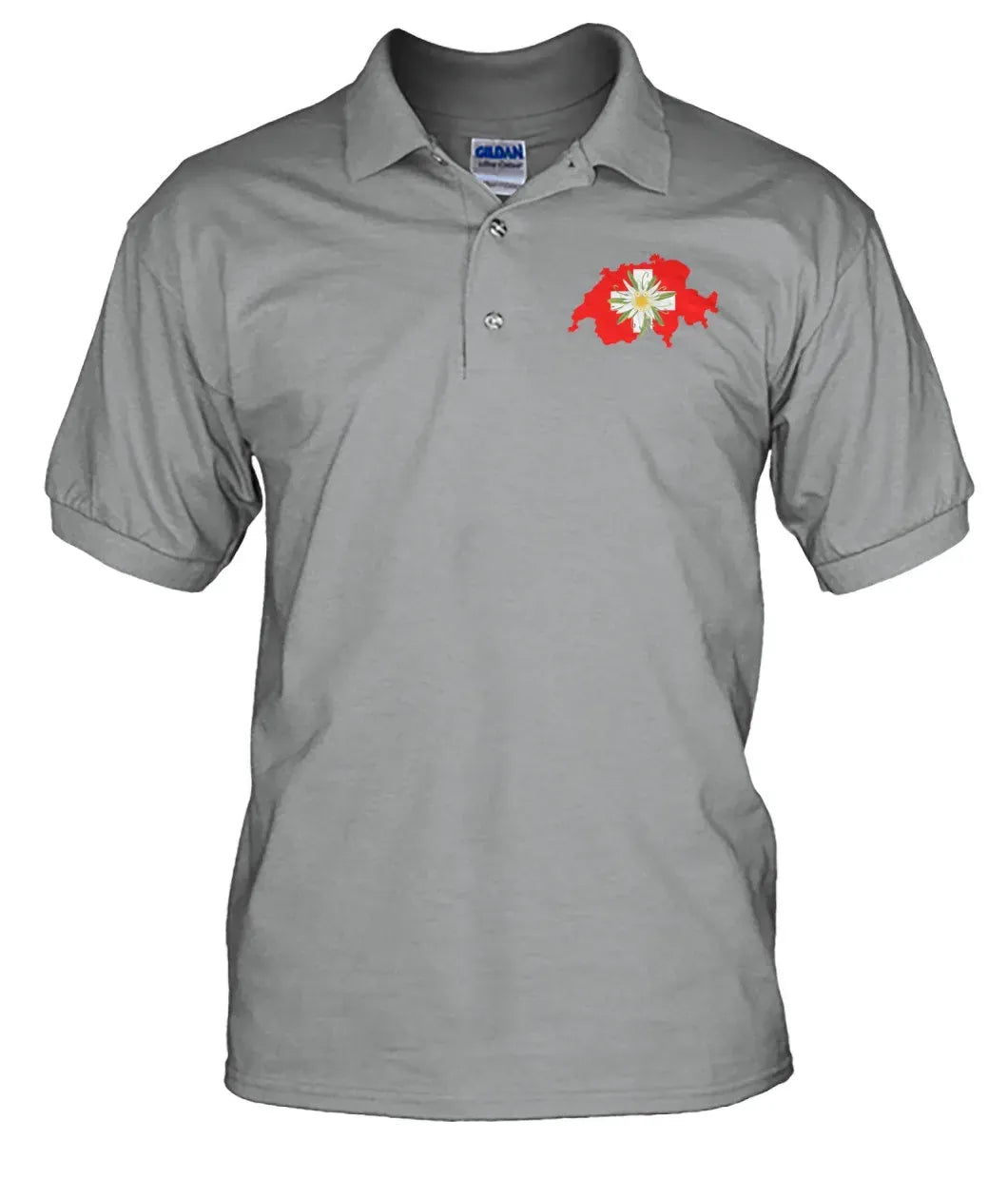 Switzerland Edelweiss Flower Polo T shirt 01 RLT13