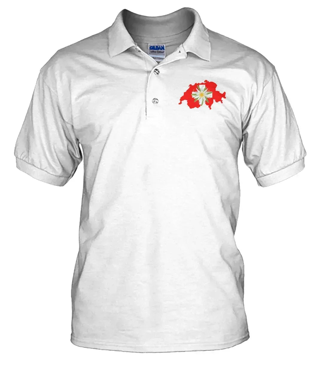 Switzerland Edelweiss Flower Polo T shirt 01 RLT13