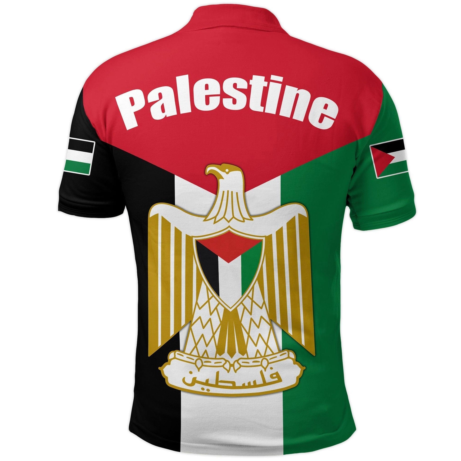 Palestine Polo Shirt, Coat Of Arms Palestine RLT13