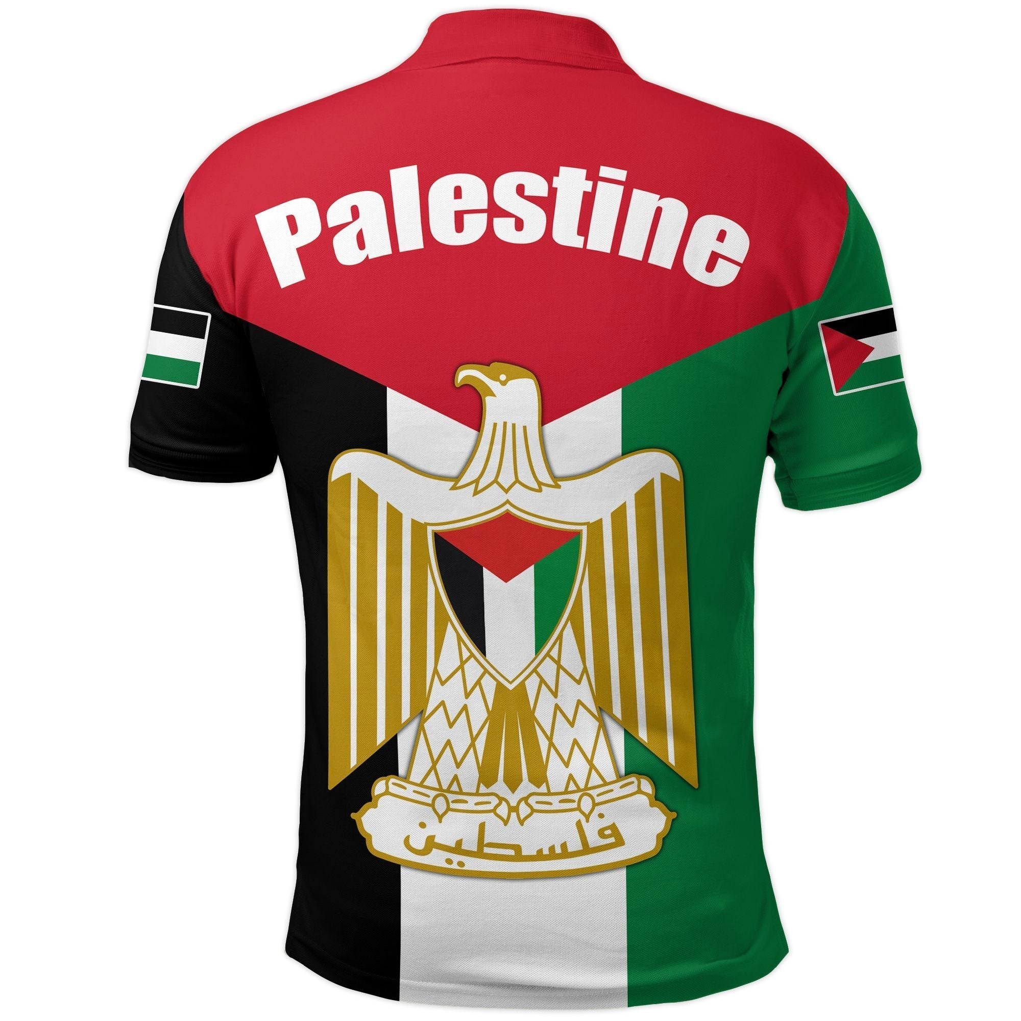 Palestine Polo Shirt, Coat Of Arms Palestine RLT13