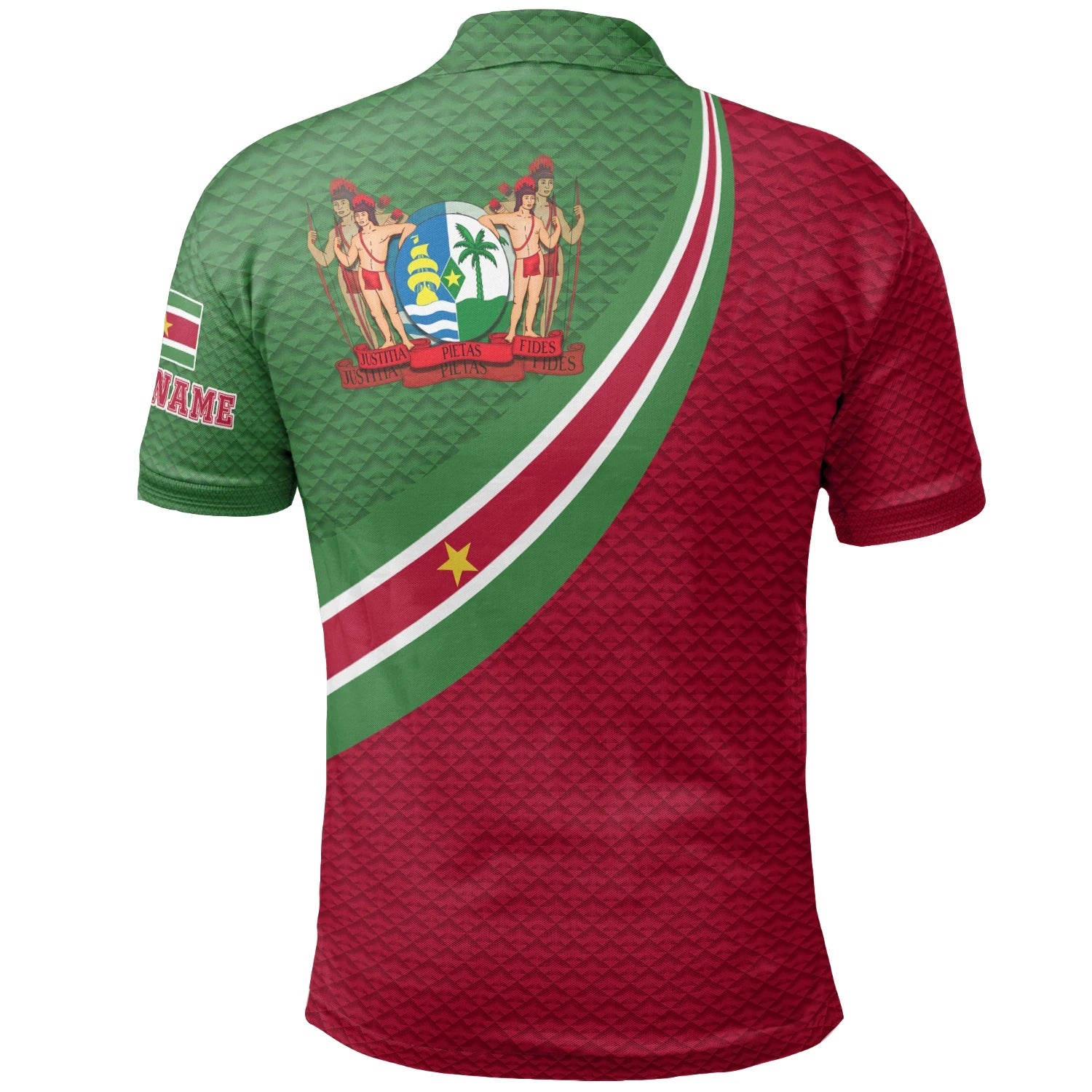 Suriname Polo Shirt Suriname Coat Of Arms and Flag Color RLT7