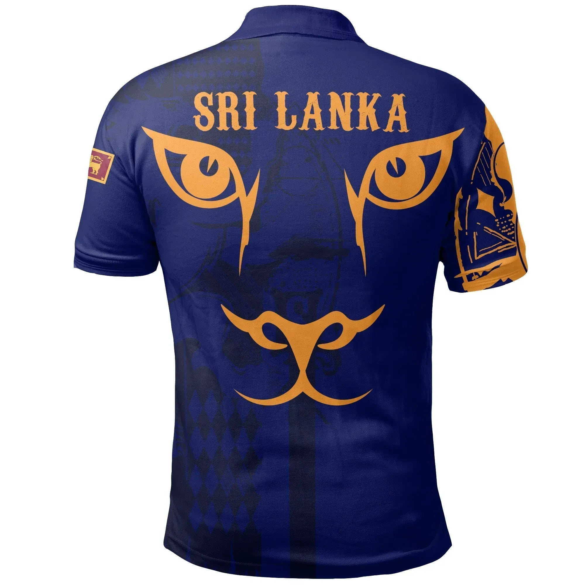 Sri Lanka King Of Lion Polo Shirt Blue RLT7