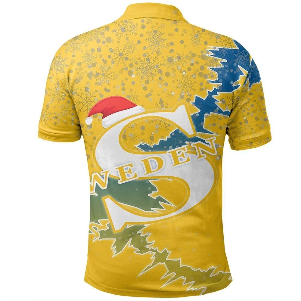 Sweden Polo Shirt Christmas Coat Of Arms X Style RLT7