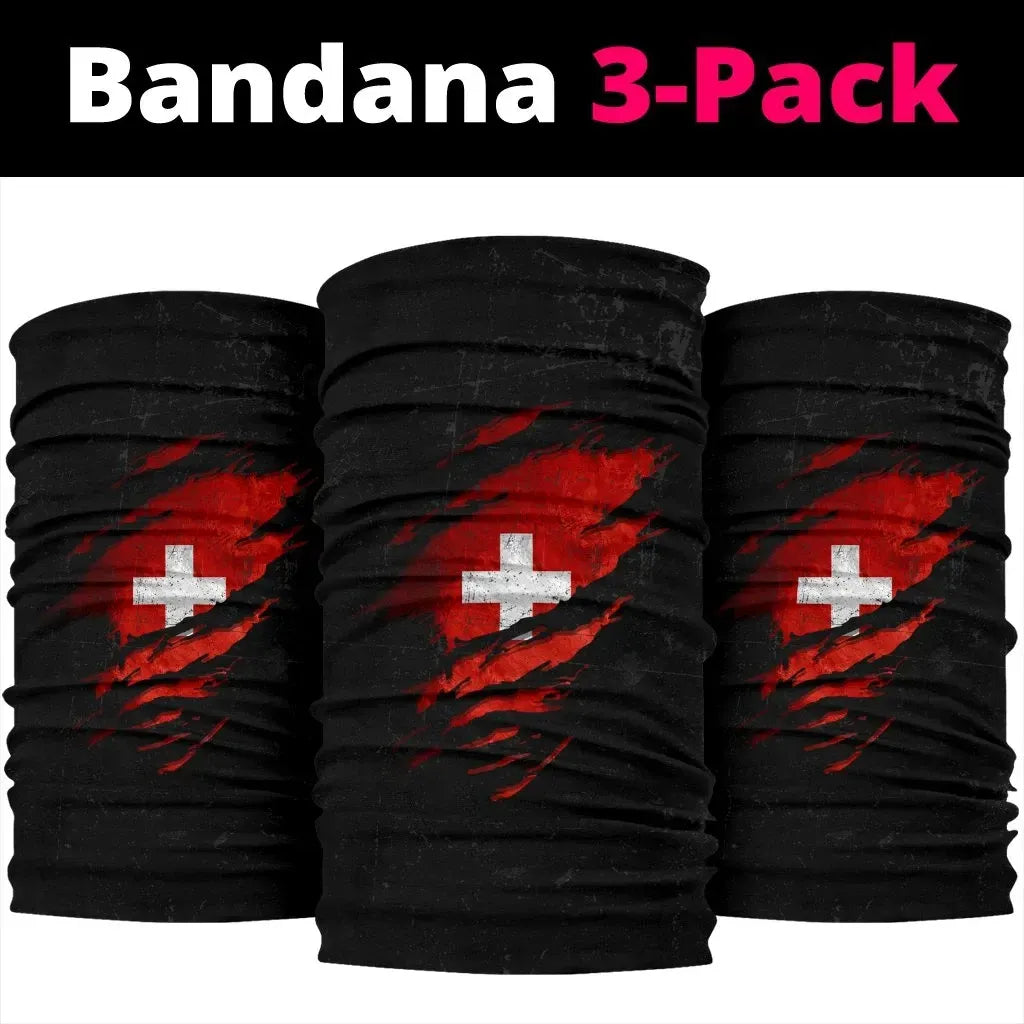Switzerland In Me Bandana 3 Pack Special Grunge Style RLT13
