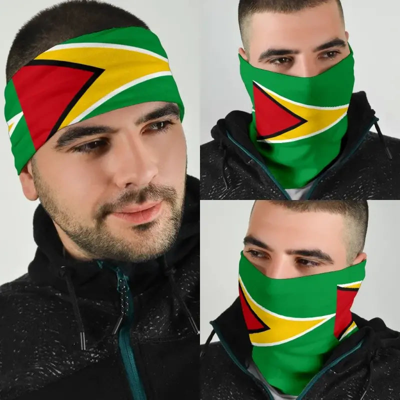 Guyana Bandana 3 - Pack - Flag Neck Gaiter RLT8