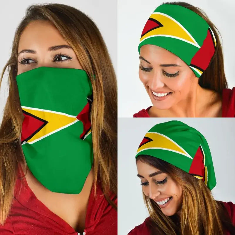 Guyana Bandana 3 - Pack - Flag Neck Gaiter RLT8