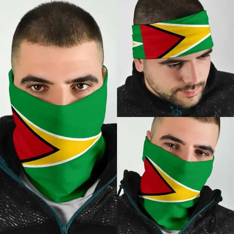 Guyana Bandana 3 - Pack - Flag Neck Gaiter RLT8