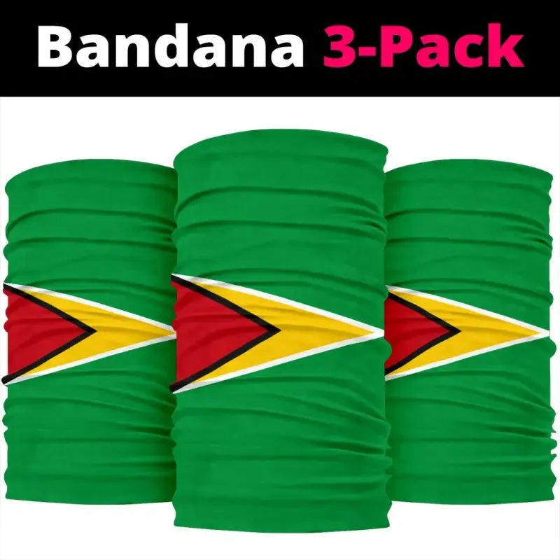 Guyana Bandana 3 - Pack - Flag Neck Gaiter RLT8