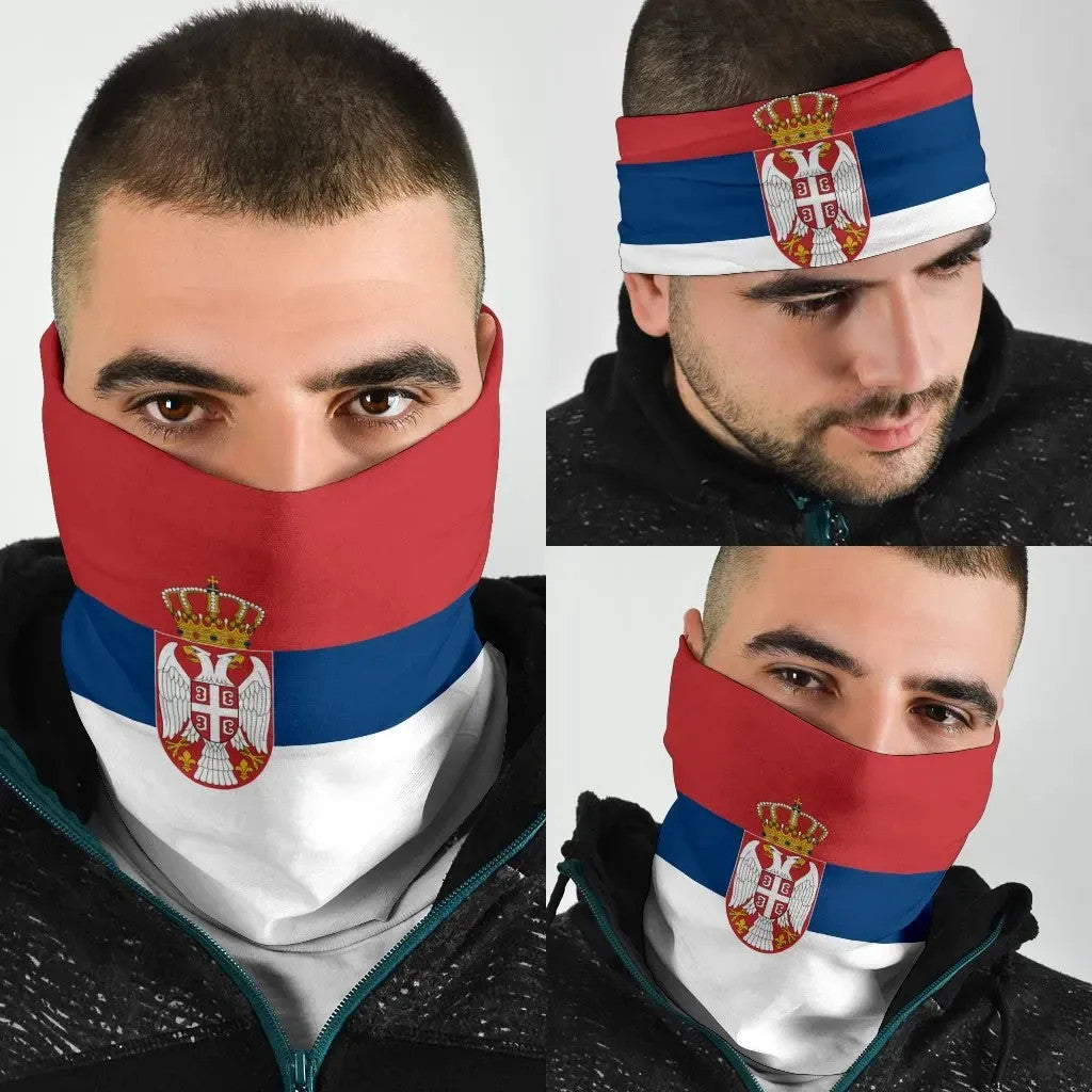 Serbia Bandana 3 Pack Flag Neck Gaiter RLT7