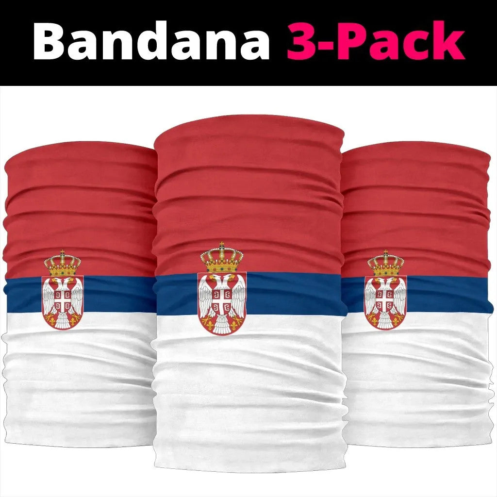 Serbia Bandana 3 Pack Flag Neck Gaiter RLT7