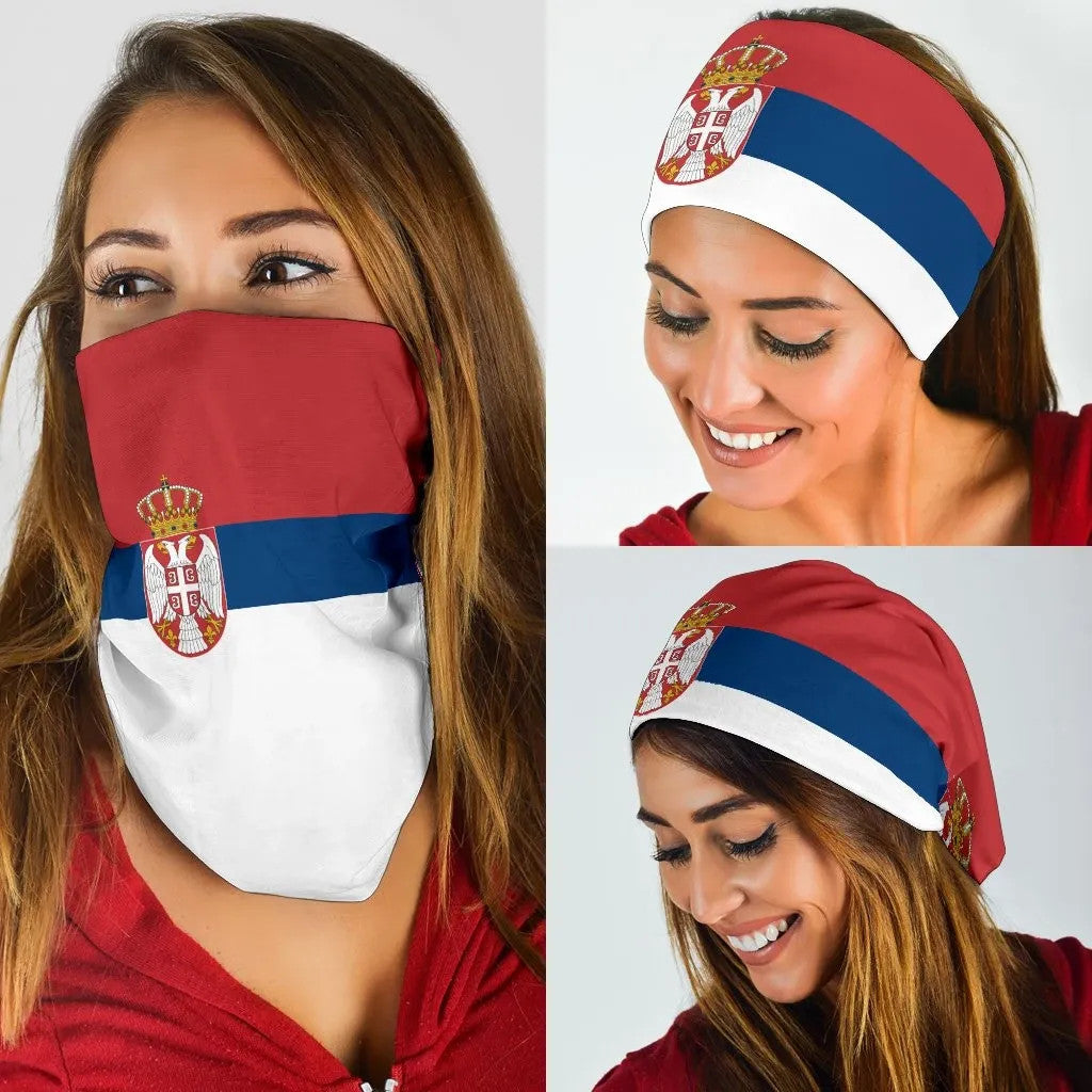 Serbia Bandana 3 Pack Flag Neck Gaiter RLT7