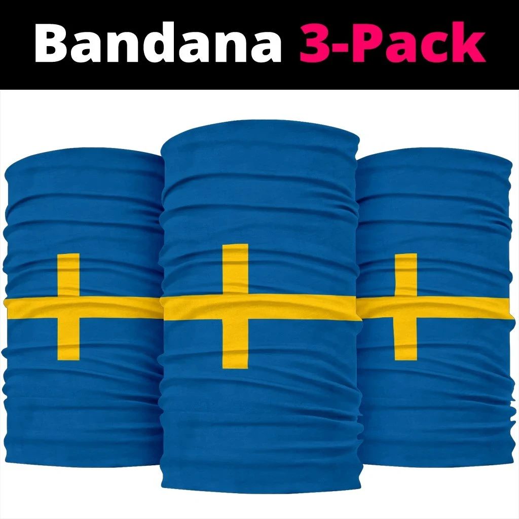 Sweden Bandana 3 Pack Flag Bandana RLT7