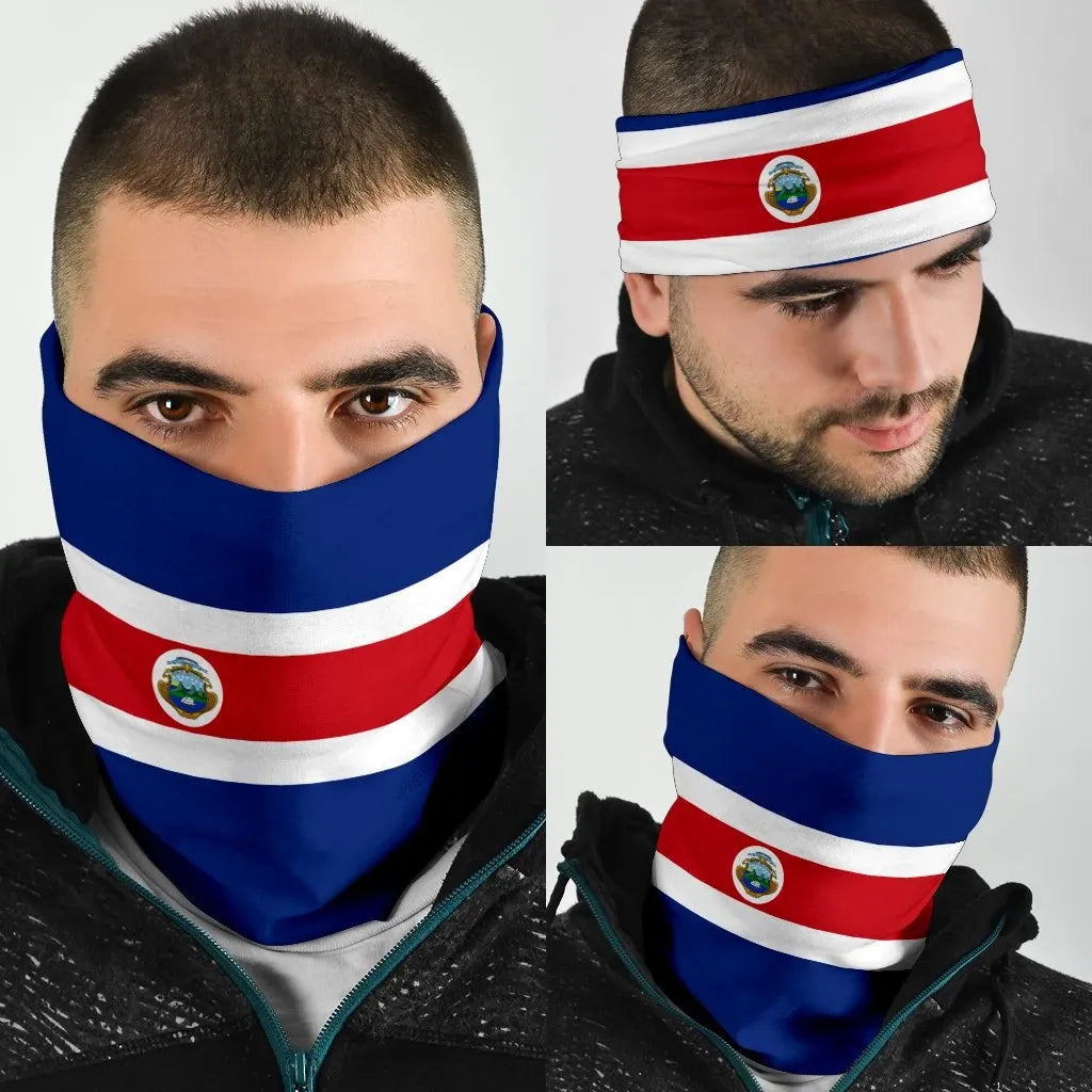 Costa Rica Bandana 3-Pack Flag Neck Gaiter RLT13