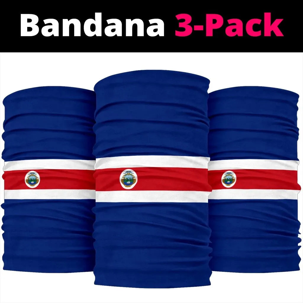 Costa Rica Bandana 3-Pack Flag Neck Gaiter RLT13
