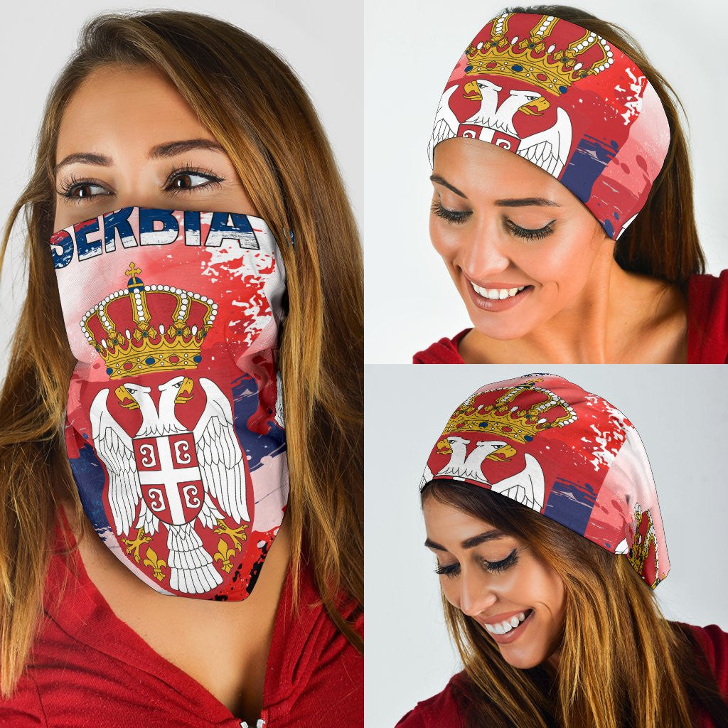 Serbia Bandana 3 Pack Serbia National Flag and Emblem RLT7