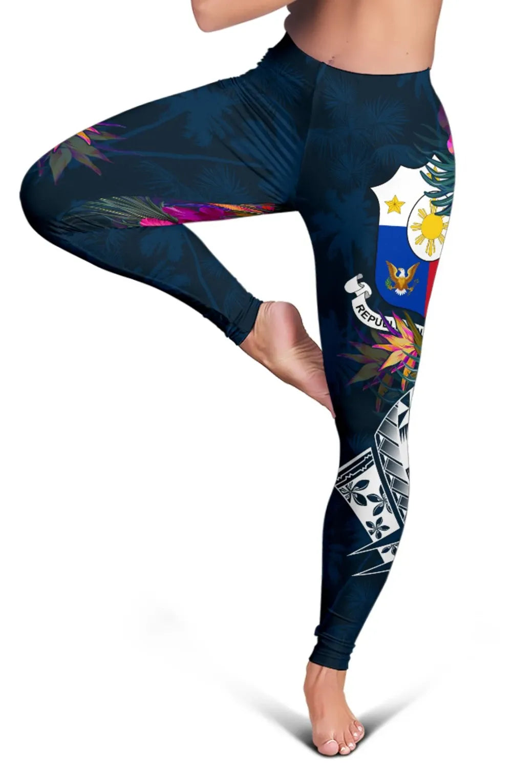 The Philippines Personalised Women's Leggings Summer Vibes RLT6