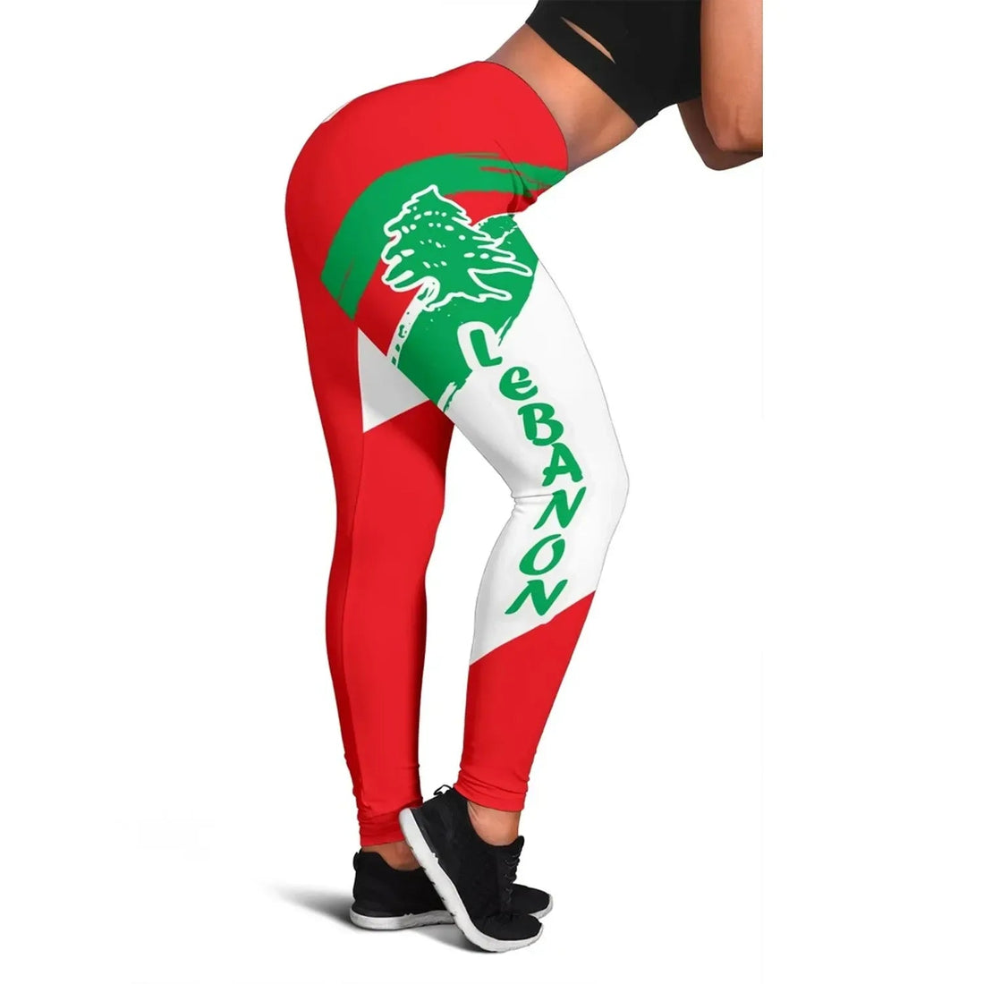 Lebanon Women's Leggings - Lebanon Flag Polygon Style24 RLT6