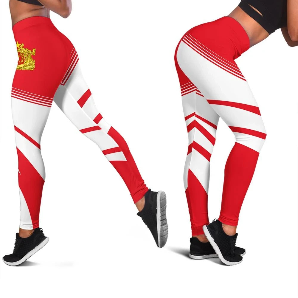 Myanmar Coat Of Arms Leggings Cricket RLT7