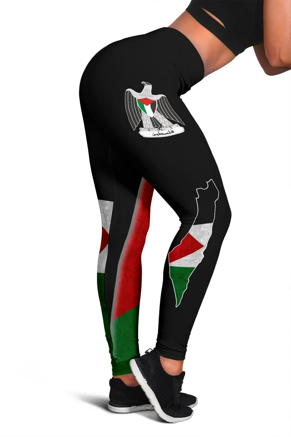 Palestine Flag Leggings Coat Of Arms RLT13
