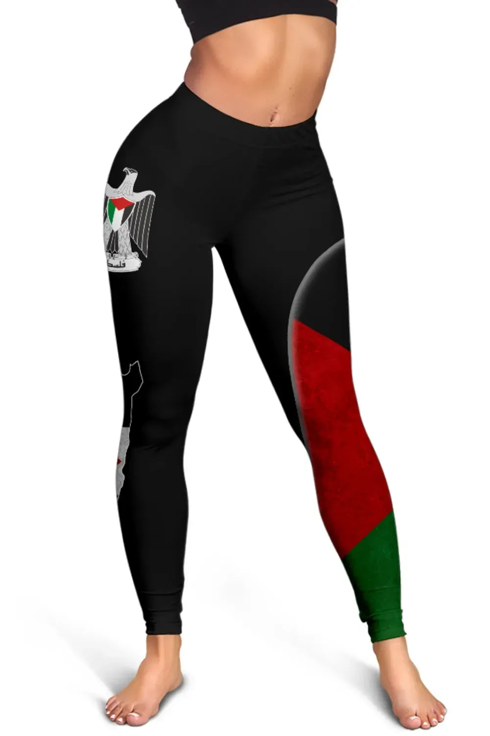 Palestine Flag Leggings Coat Of Arms RLT13