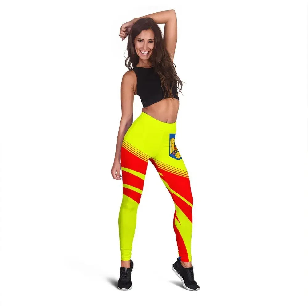 Romania Coat Of Arms Leggings Cricket RLT13