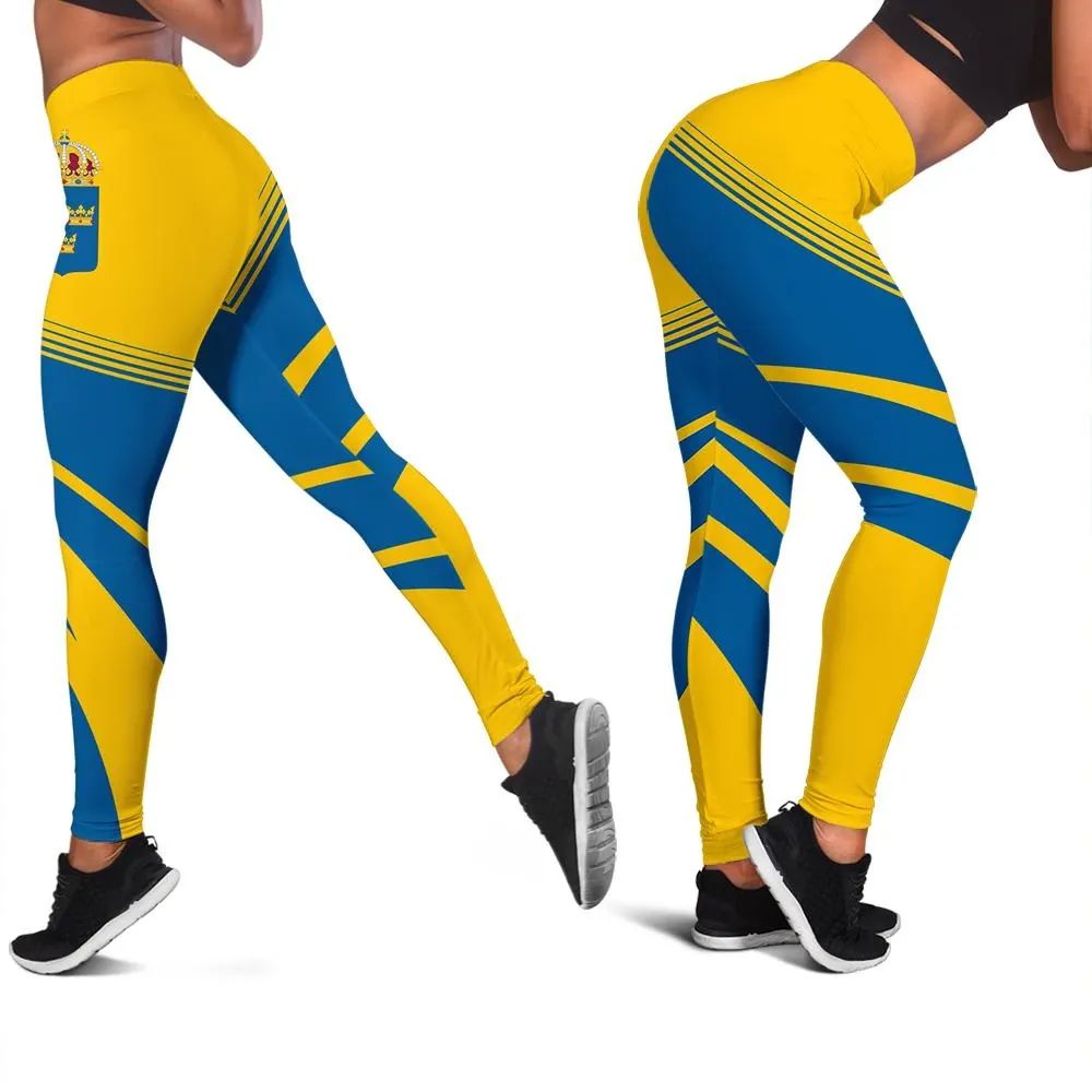 Sweden Coat Of Arms Leggings Cricket RLT7