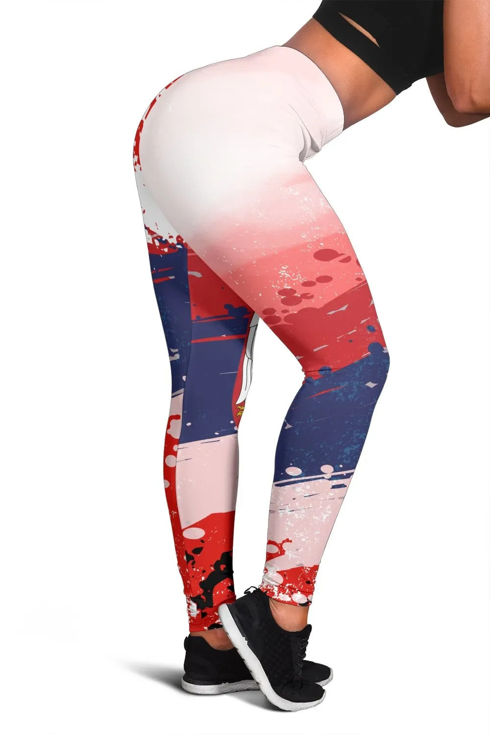 Serbia Women's Leggings Serbia National Flag and Emblem RLT7