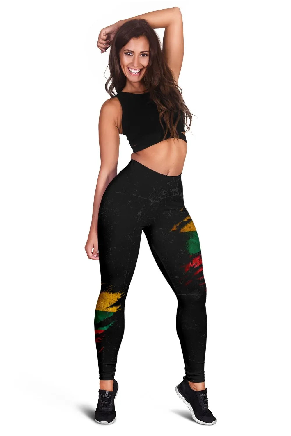 Lithuania in Me Women's Leggings - Special Grunge Style RLT6
