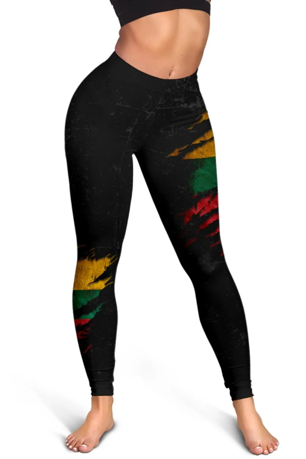Lithuania in Me Women's Leggings - Special Grunge Style RLT6