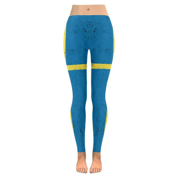 Sweden Grunge Flag Leggings RLT7