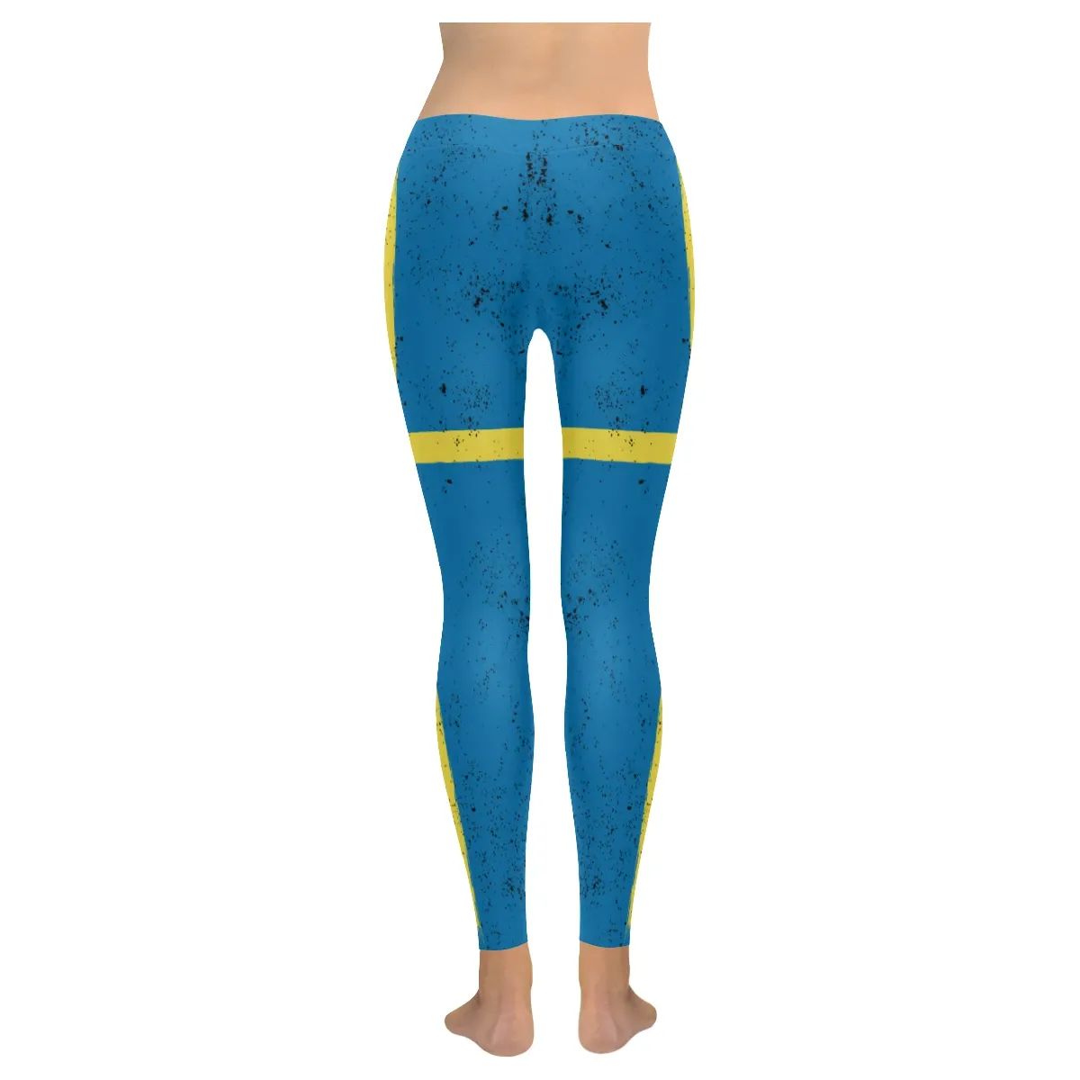 Sweden Grunge Flag Leggings RLT7