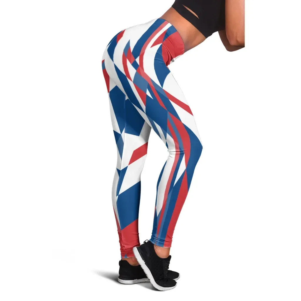 Leggings - Serbia Flag Color With Coat Of Arm RLT7