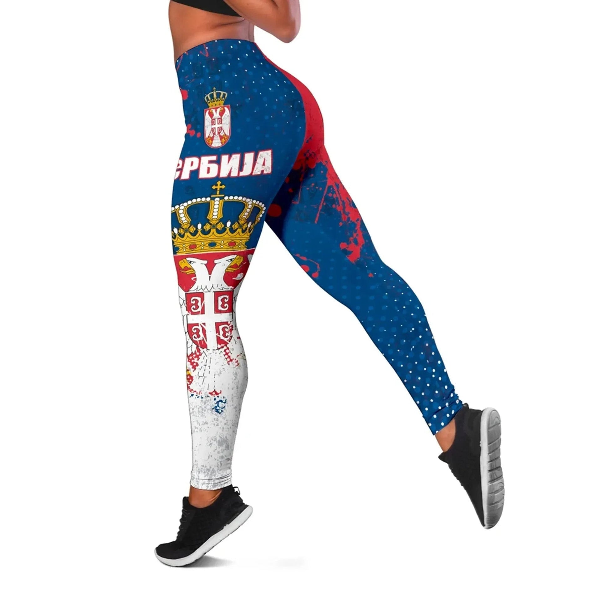 Serbia Leggings The Great Serbia Serbian Language RLT7