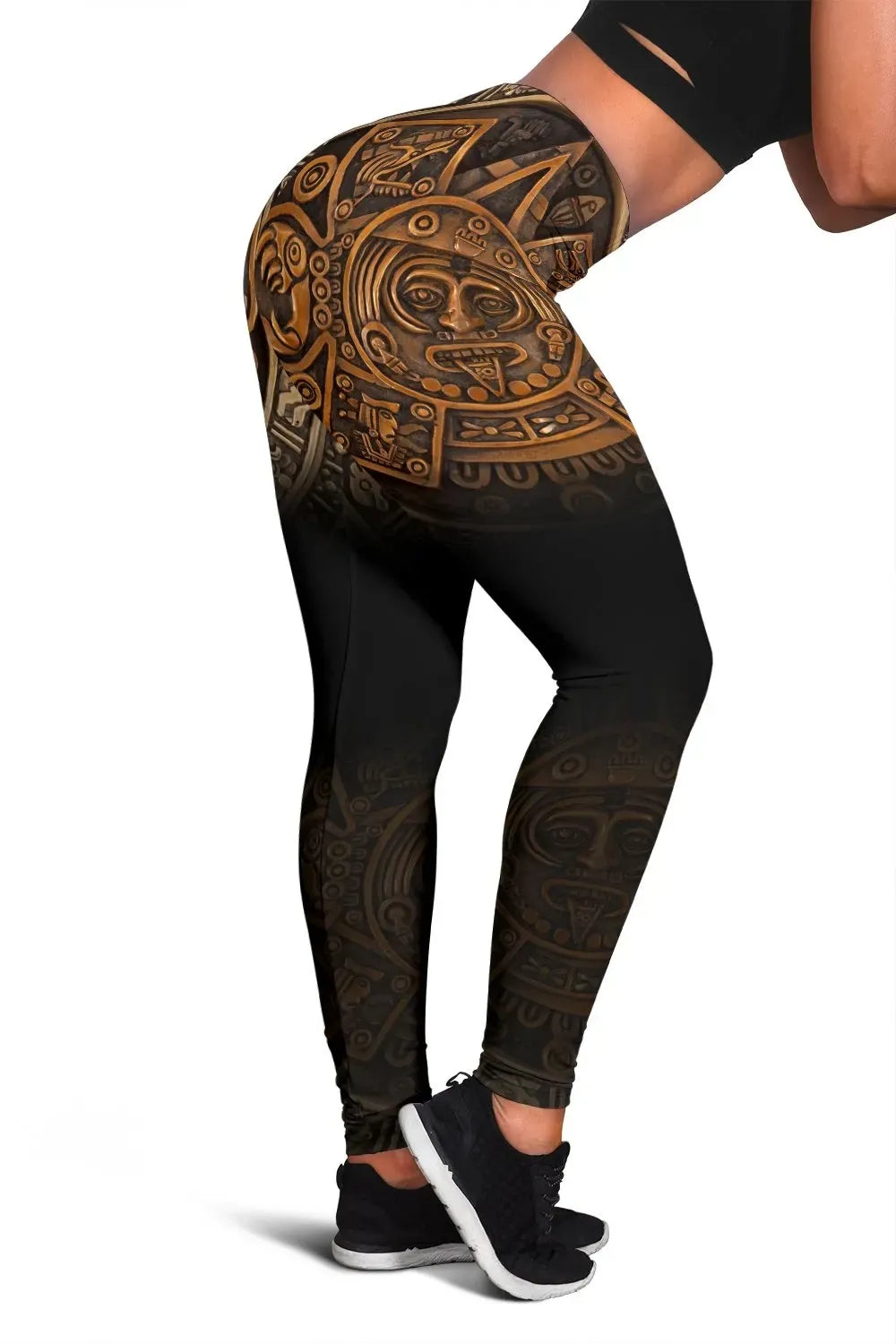 Mexico Aztec Leggings The Ancient Aztec Calendar RLT13